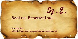 Szeicz Ernesztina névjegykártya